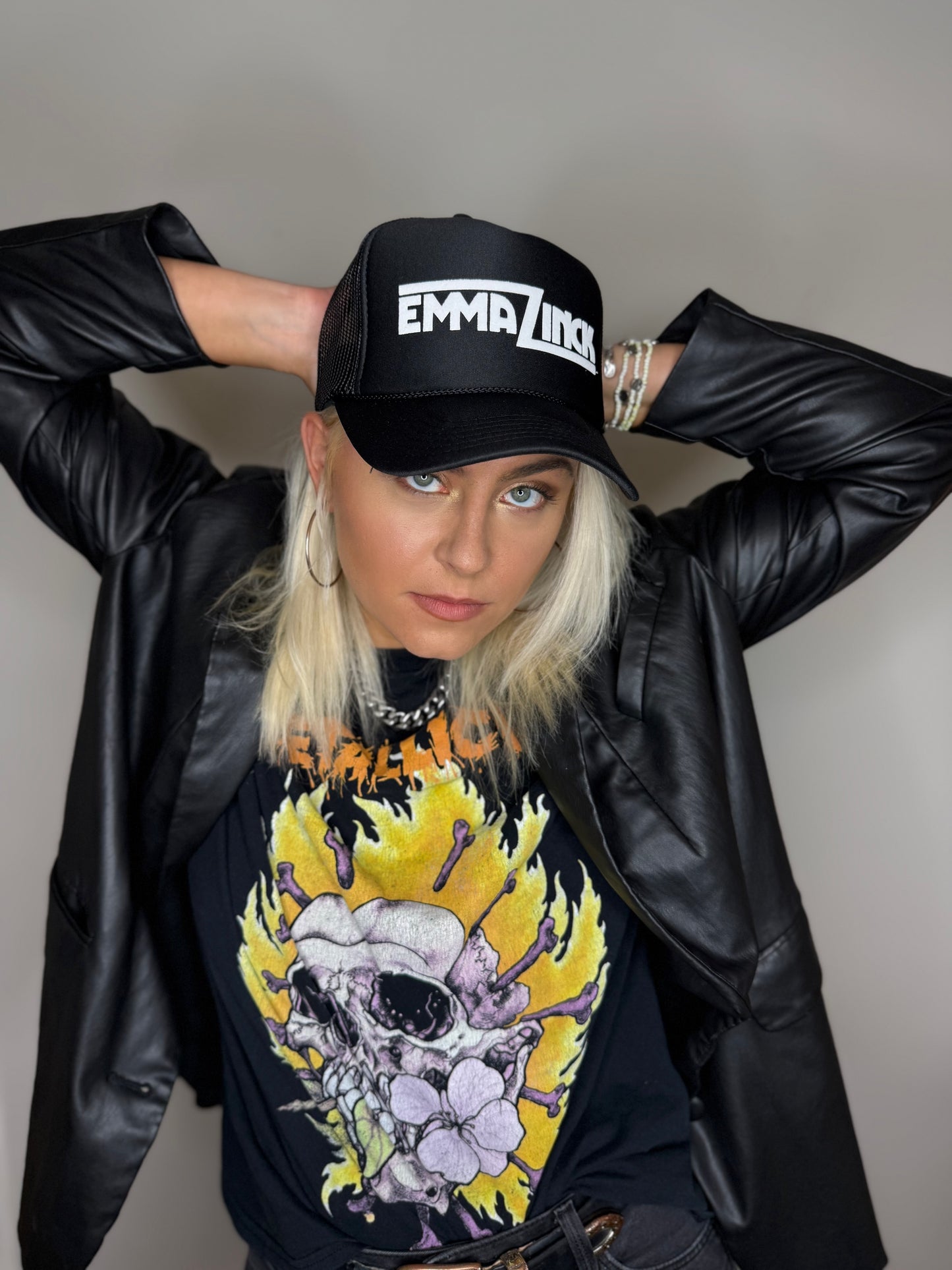 EZ Trucker - White on Black